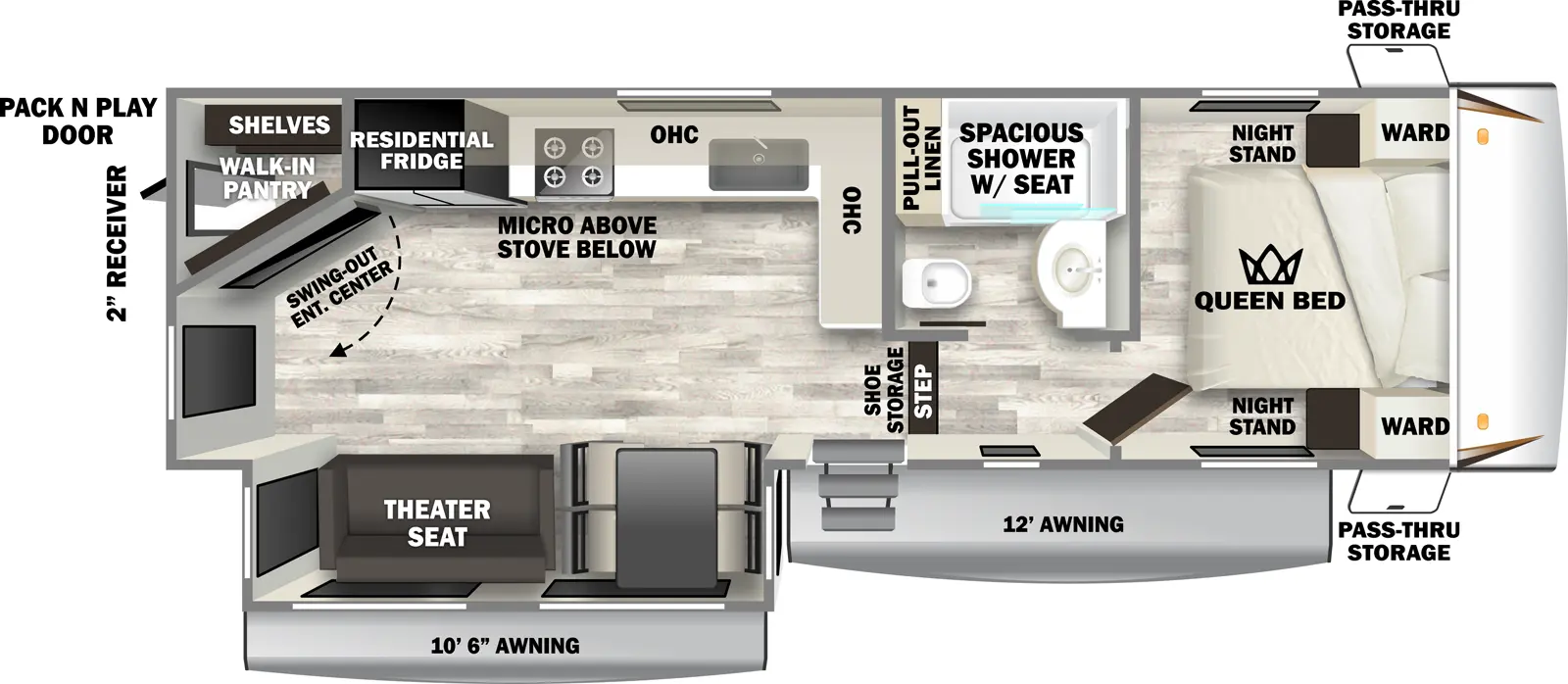 Sabre 25RLS Floorplan